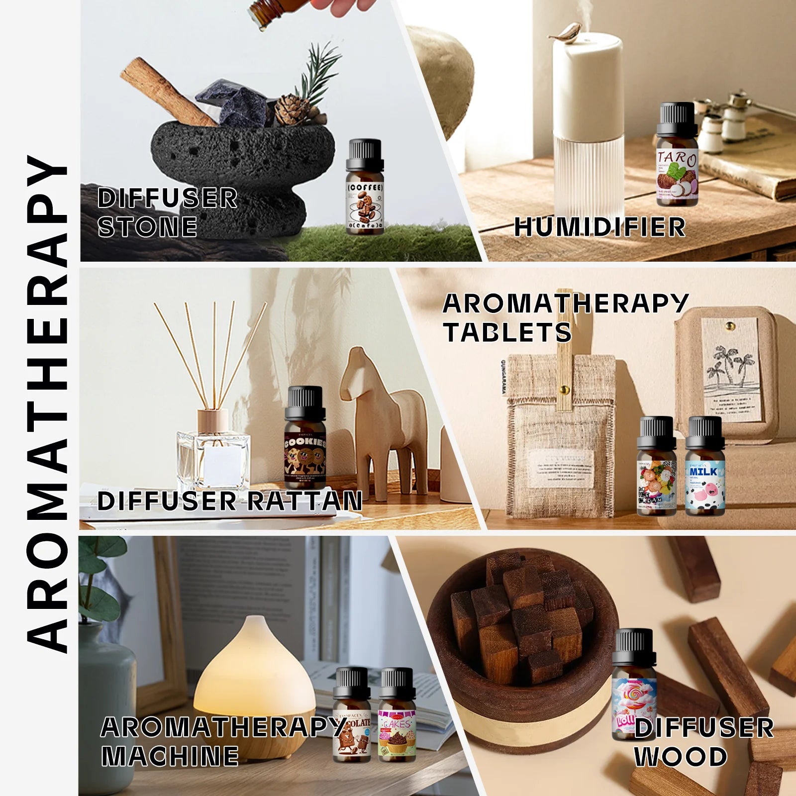 Huiles essentiels gourmandes