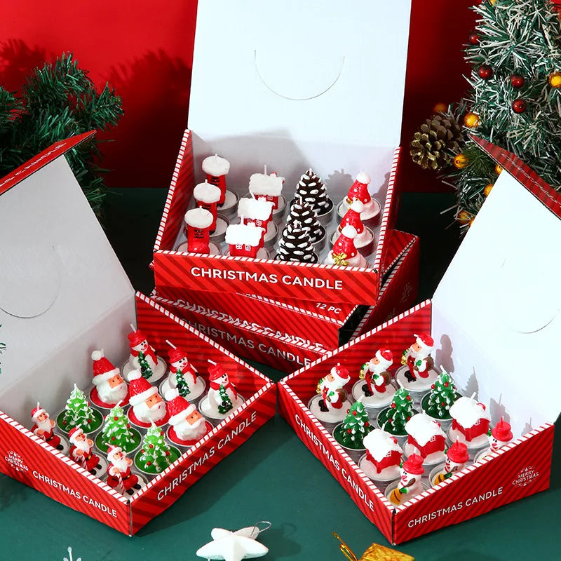 Coffret de 12 bougies de Noel