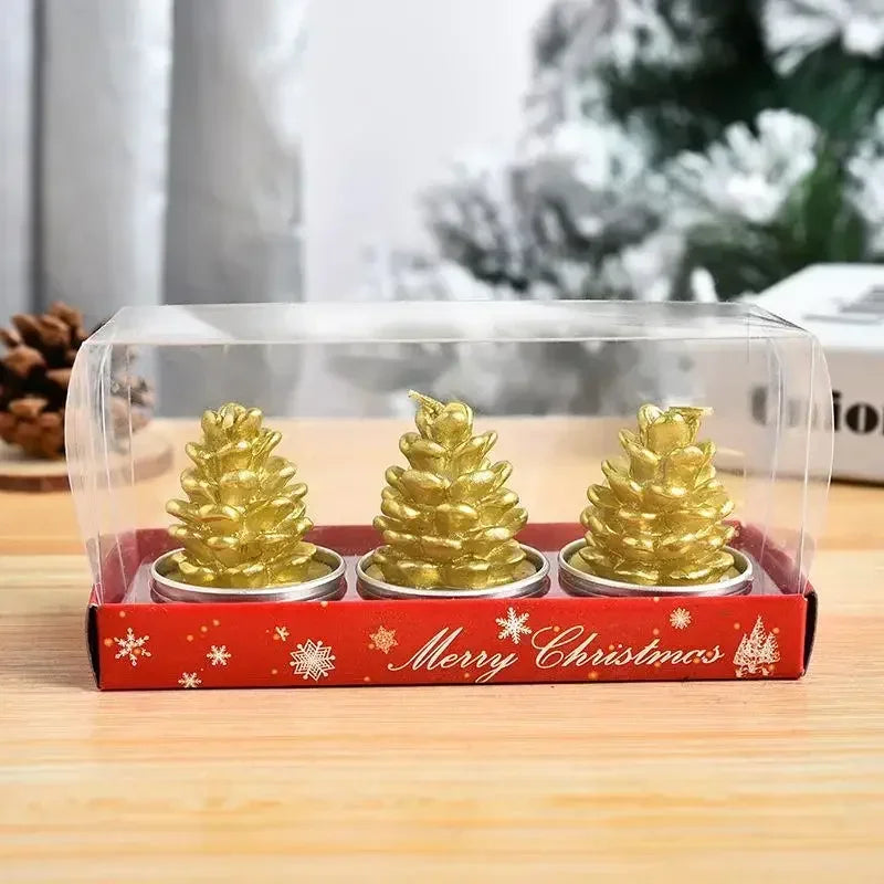 Petites bougies de Noel 3pcs