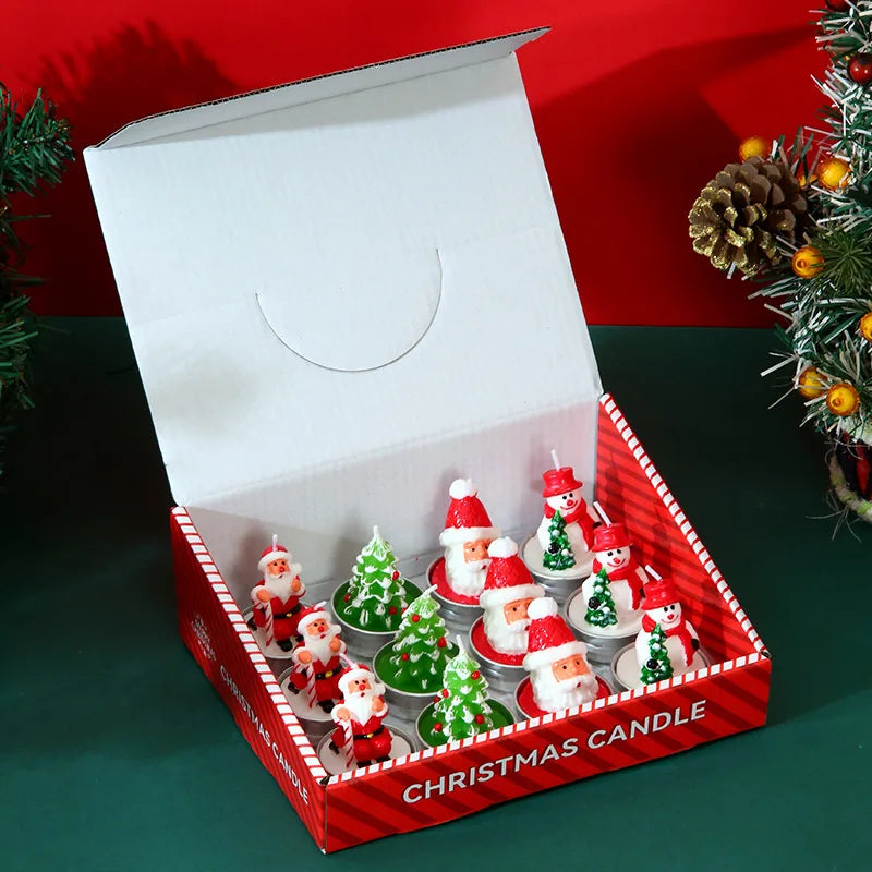 Coffret de 12 bougies de Noel