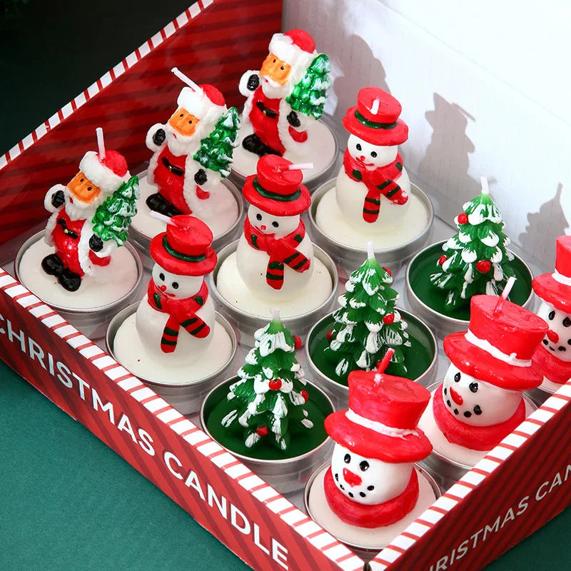 Coffret de 12 bougies de Noel