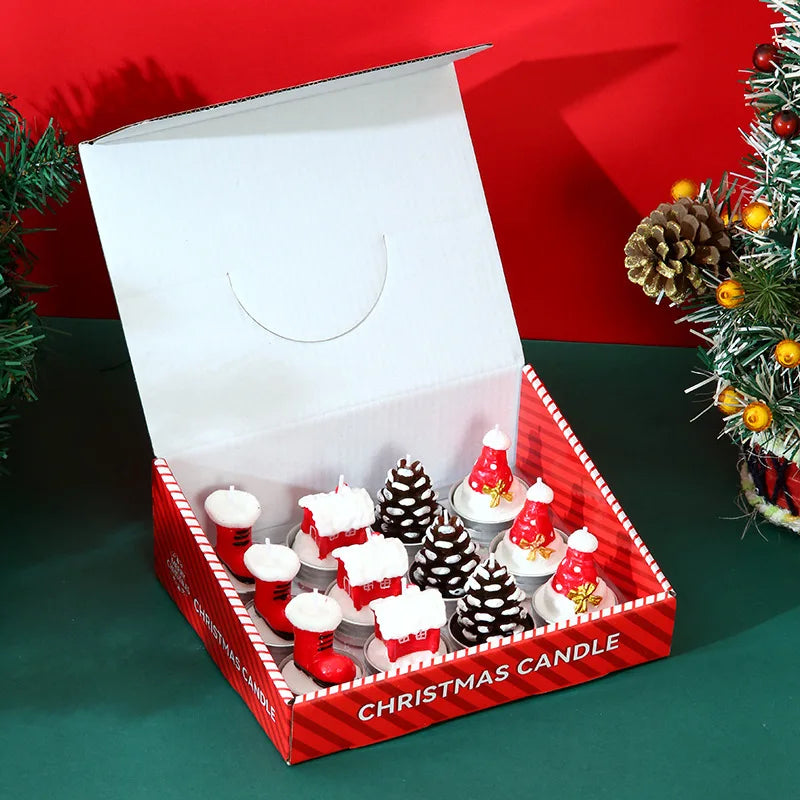 Coffret de 12 bougies de Noel