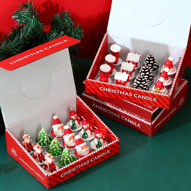 Coffret de 12 bougies de Noel